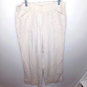 Chico's 100% Linen Wide Leg Pants